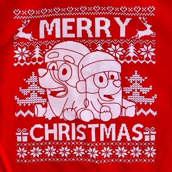 Custom Made Red Adult Bluey Christmas Sweater - Picture 2 of 4